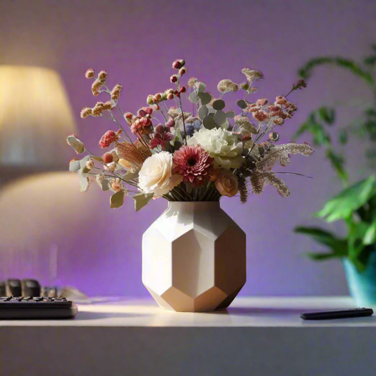 ✨ Modern Octagonal Vase – Geometric Elegance| Sustainable Statement Piece 3D Printed In Multiple Color Options🌸