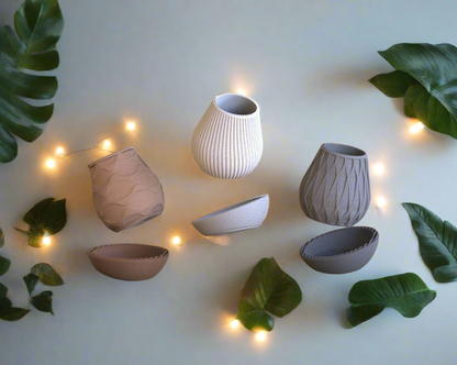 🌿 Minimalist Geometric Planter – Crossed Lines Design for Modern Spaces | Customizable | 50+ Colors | 3D Printed