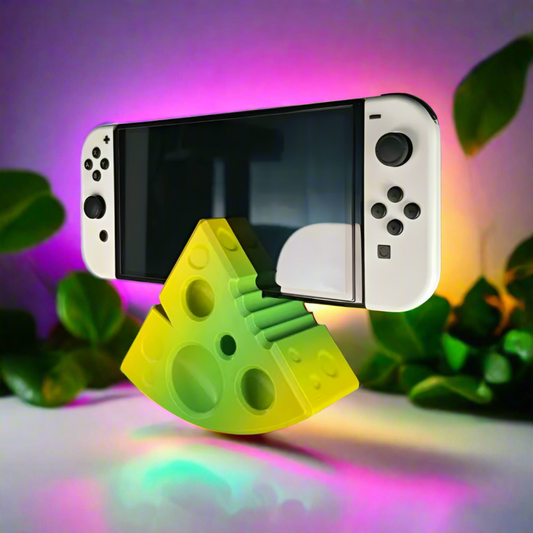 🧀 Cheese Switch Stand – A Fun & Functional Accessory 3D Printed In Multiple Color Options🎮