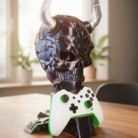 Epic Skull Controller & Headset Display Stand | 3D Printed In Multiple Color Options