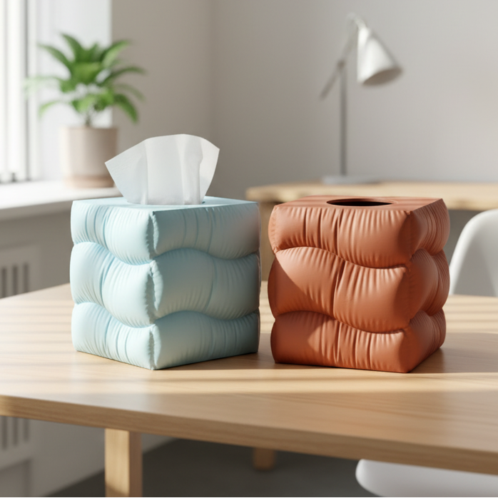 Cloud Tissue Box Cover | Whimsical Home Decor | 3D Printed In Multiple Color Options