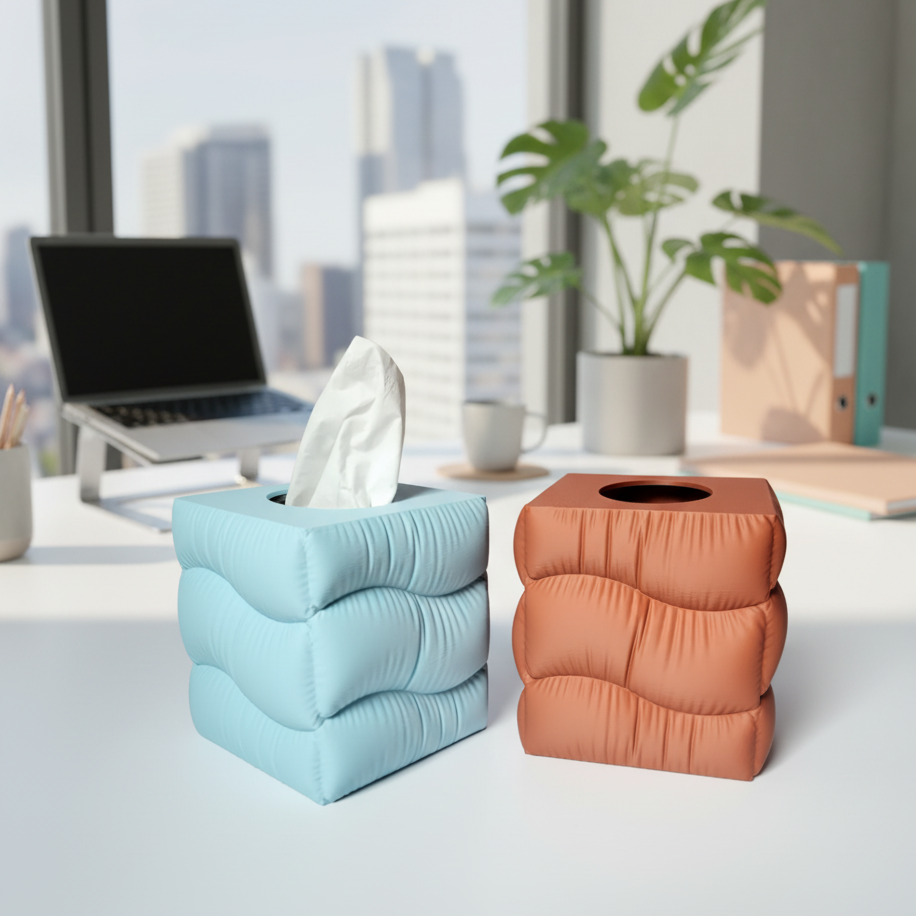 Cloud Tissue Box Cover | Whimsical Home Decor | 3D Printed In Multiple Color Options