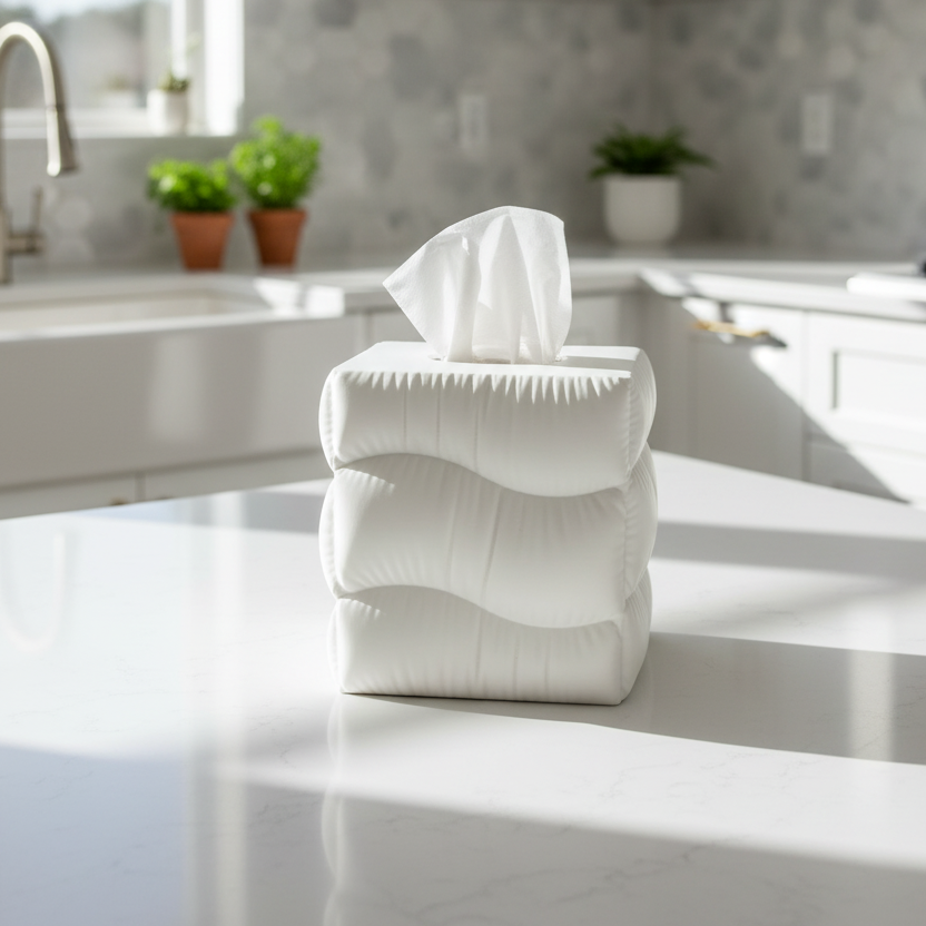 Cloud Tissue Box Cover | Whimsical Home Decor | 3D Printed In Multiple Color Options