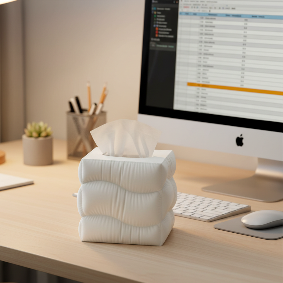 Cloud Tissue Box Cover | Whimsical Home Decor | 3D Printed In Multiple Color Options