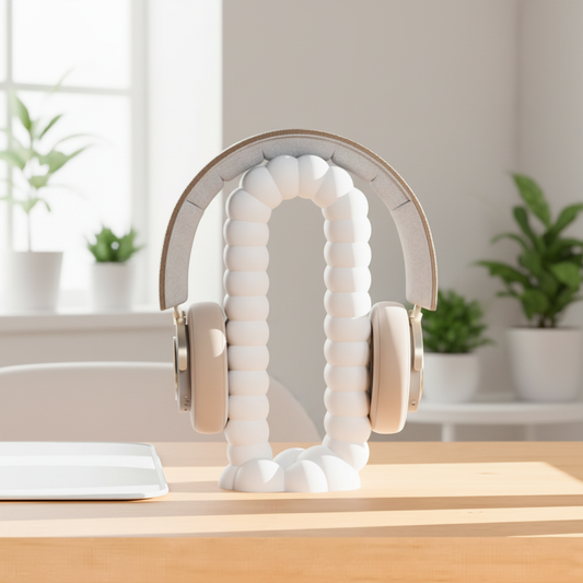 ☁️ Cloud Headphone Stand: Aesthetic Desk Organizer | 3D Printed In Multiple Color Options