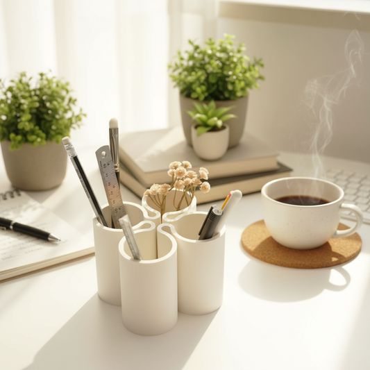 ✨ Quartet Sustainable Desk Organizer – Elevate Your Space! | 3D Printed In Multiple Color Options