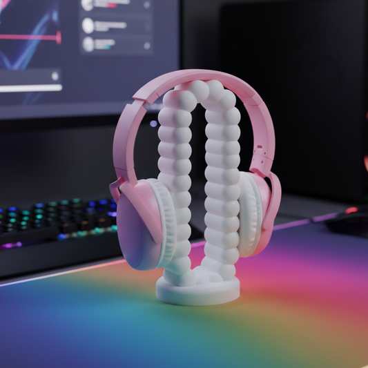 ☁️ Bubble Cloud Headphone Stand: Desk Zen & Style! | 3D Printed In Multiple Color Options