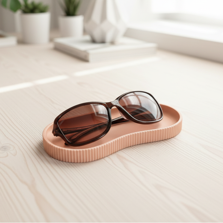 👓 Stylish 3D Printed Eyeglass Tray – Desk & Nightstand Organizer | 3D Printed In Multiple Color Options