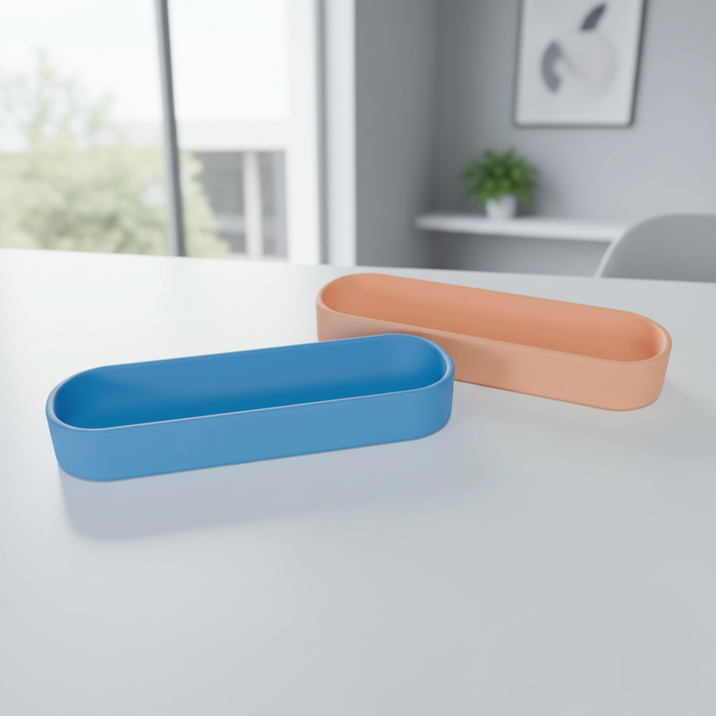 🖊️ Conquer Desk Clutter! Stylish Minimalist Pen Tray | 3D Printed In Multiple Color Options