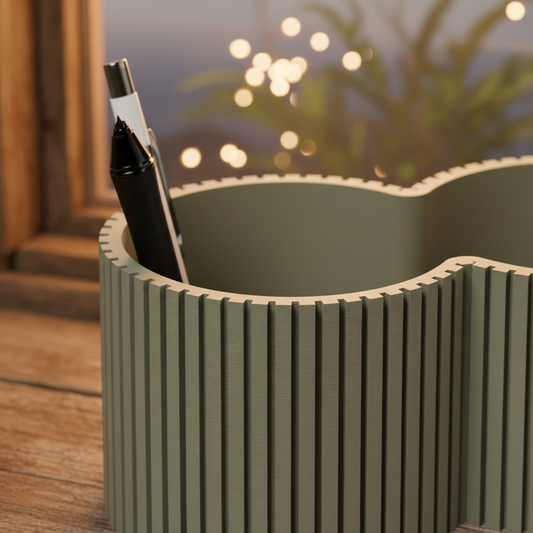 ✨ LOOP Pen Holder: Eco-Chic Desk Organizer - Many Colors! | 3D Printed In Multiple Color Options