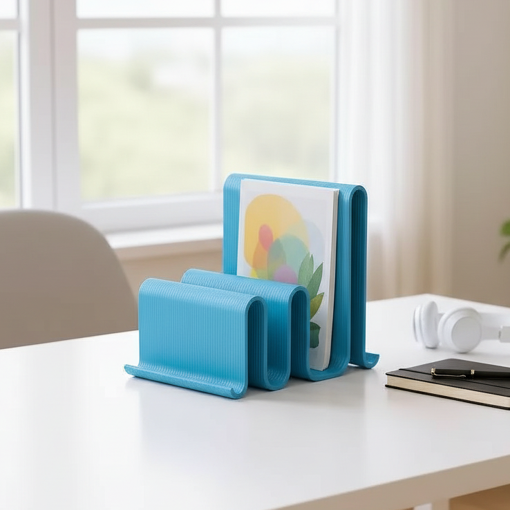 🌊 Modern Wave Desk Organizer | Eco-Friendly Style & Function | 3D Printed In Multiple Color Options