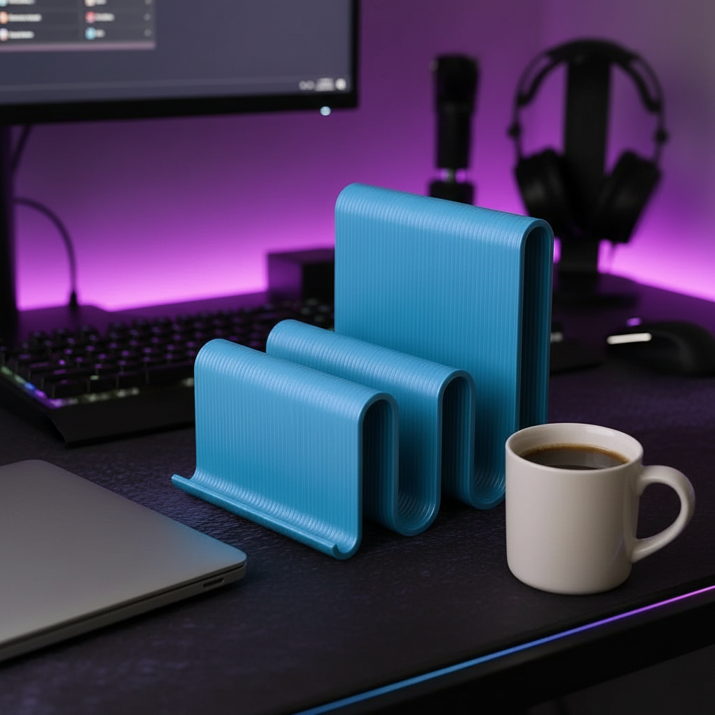 🌊 Modern Wave Desk Organizer | Eco-Friendly Style & Function | 3D Printed In Multiple Color Options