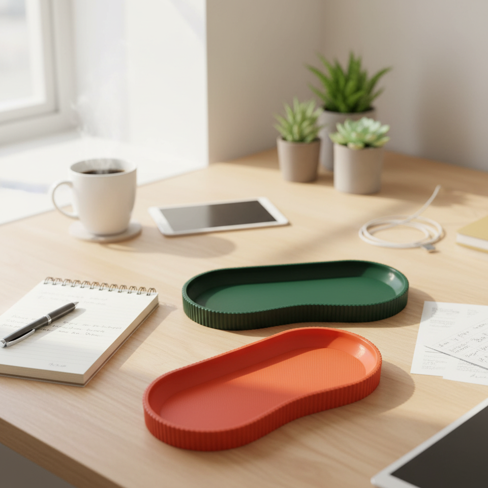 👓 Stylish 3D Printed Eyeglass Tray – Desk & Nightstand Organizer | 3D Printed In Multiple Color Options