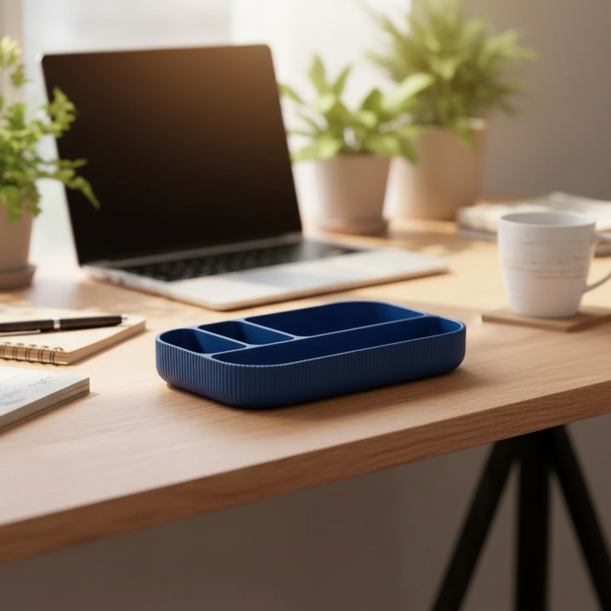 💎 Desk Organizer Tray: Command Your Clutter, Own Your Day! | 3D Printed In Multiple Color Options