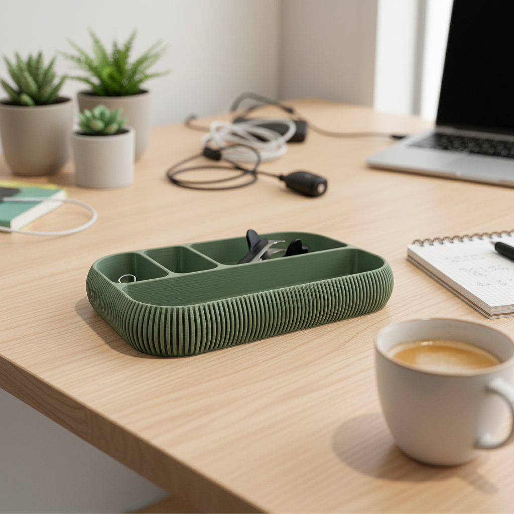 💎 Desk Organizer Tray: Command Your Clutter, Own Your Day! | 3D Printed In Multiple Color Options