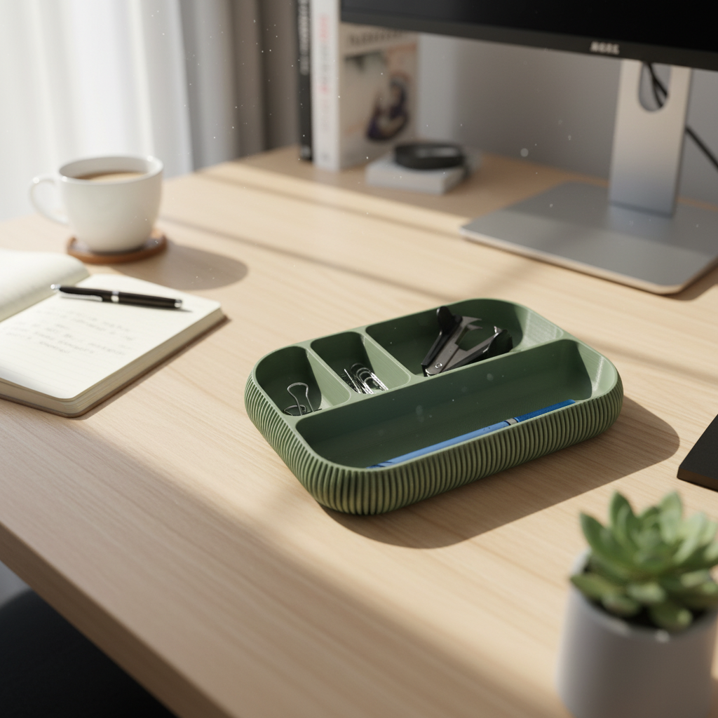 💎 Desk Organizer Tray: Command Your Clutter, Own Your Day! | 3D Printed In Multiple Color Options