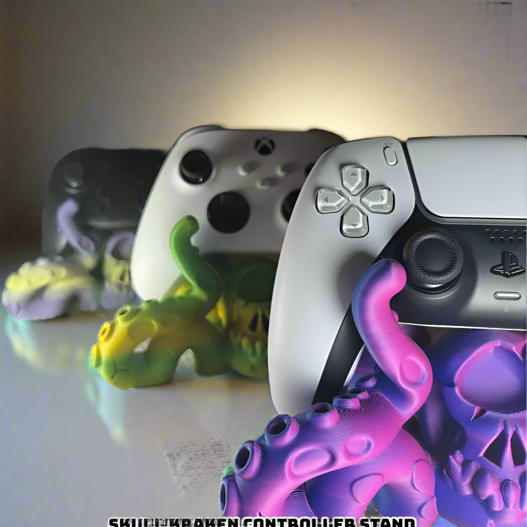 🐙 Kraken Universal Controller Stand – Epic Display for Gamers 3D Printed In Multiple Color Options🎮