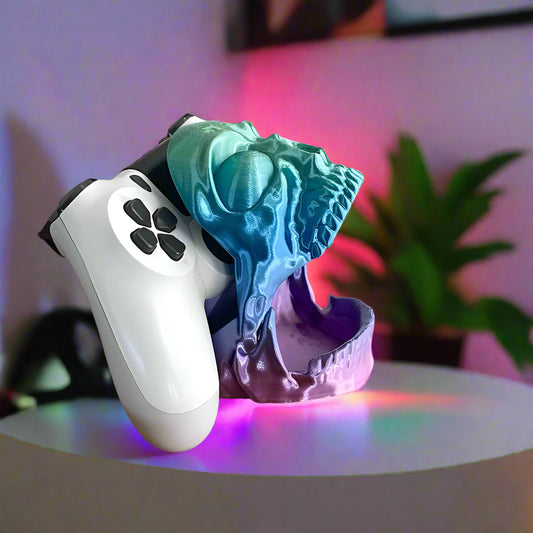 💀 SCREAMING SKULL CONTROLLER HOLDER – Gothic Gaming Gear | Multi-Console Fit 3D Printed In Multiple Color Options 🎮