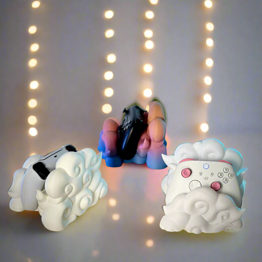 ☁️ Cloud Controller Stand – Whimsical & Functional Gaming Accessory PS, PS5, Switch & Xbx 3D Printed In Multiple Color Options 🎮
