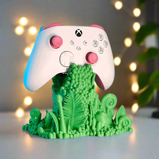 🌿 WHIMSICAL NATURE GROWTH CONTROLLER STAND –Enchanted Organizer | Universal Fit | Playful Eco-Design 3D Printed In Multiple Color Options🎮🍄