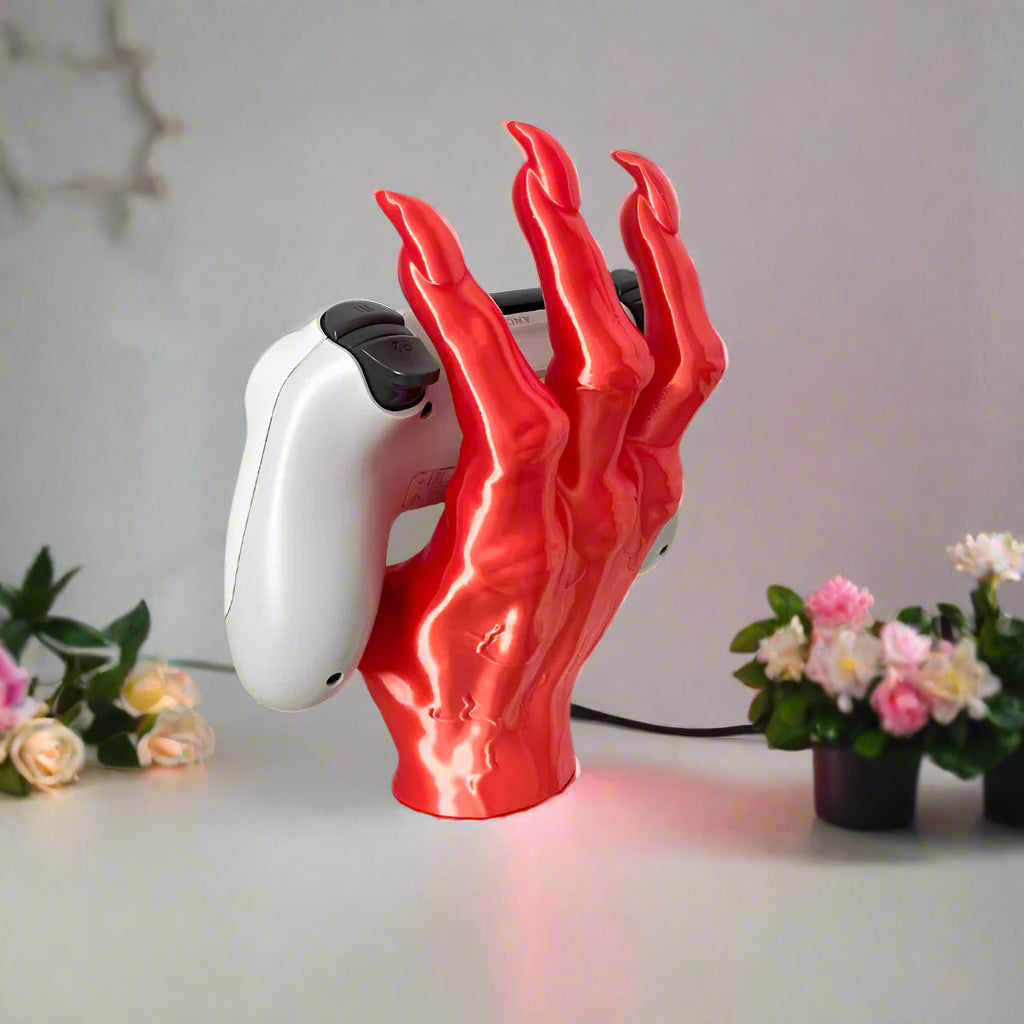 👹 DEMON HAND CONTROLLER HOLDER – Gothic Gaming Stand | Bone-Chilling Detail | Universal Fit 3D Printed In Multiple Color Options 🎮🔥