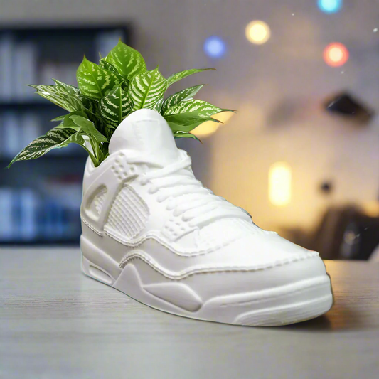 👟 J4 Retro Shoe Pot – Planter Sneaker Style for Your Space 🌿🖊️ 3D Printed In Multiple Color Options