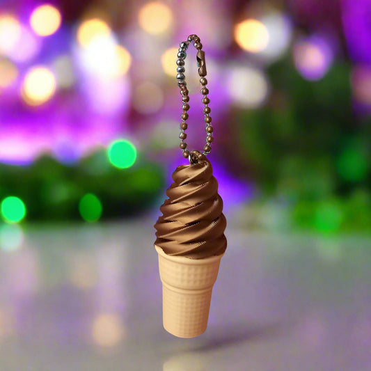 🍦 Eco-Friendly Ice Cream Cone Keychain – Sweet Style, Sustainable Soul 3D printed In Multiple Color Options🍧