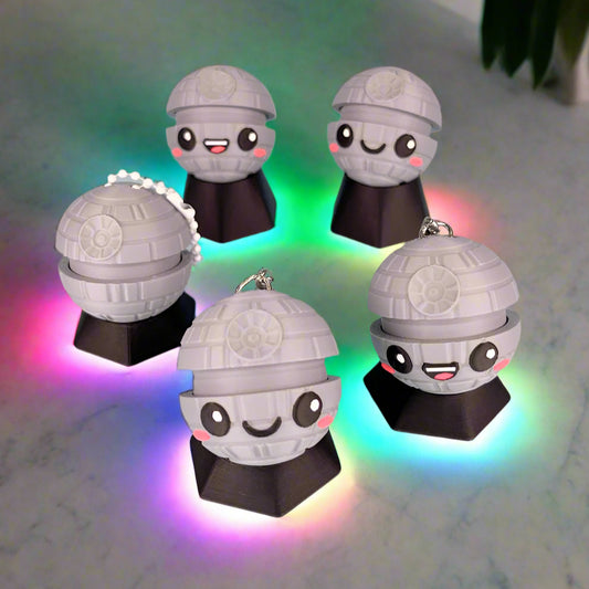 💫 KAWAII DEATH STAR – Adorable Keychain | Fidget Toy + Display Piece | Star Wars Inspired 3D printed In Multiple Color Options🎀✨
