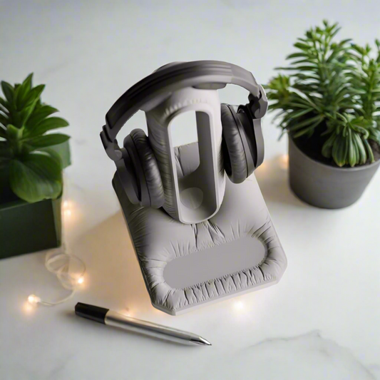🎧 PillowDock with Tray – The Cozy-Chic Headphone Stand You Never Knew You Needed! In Multiple Color Options