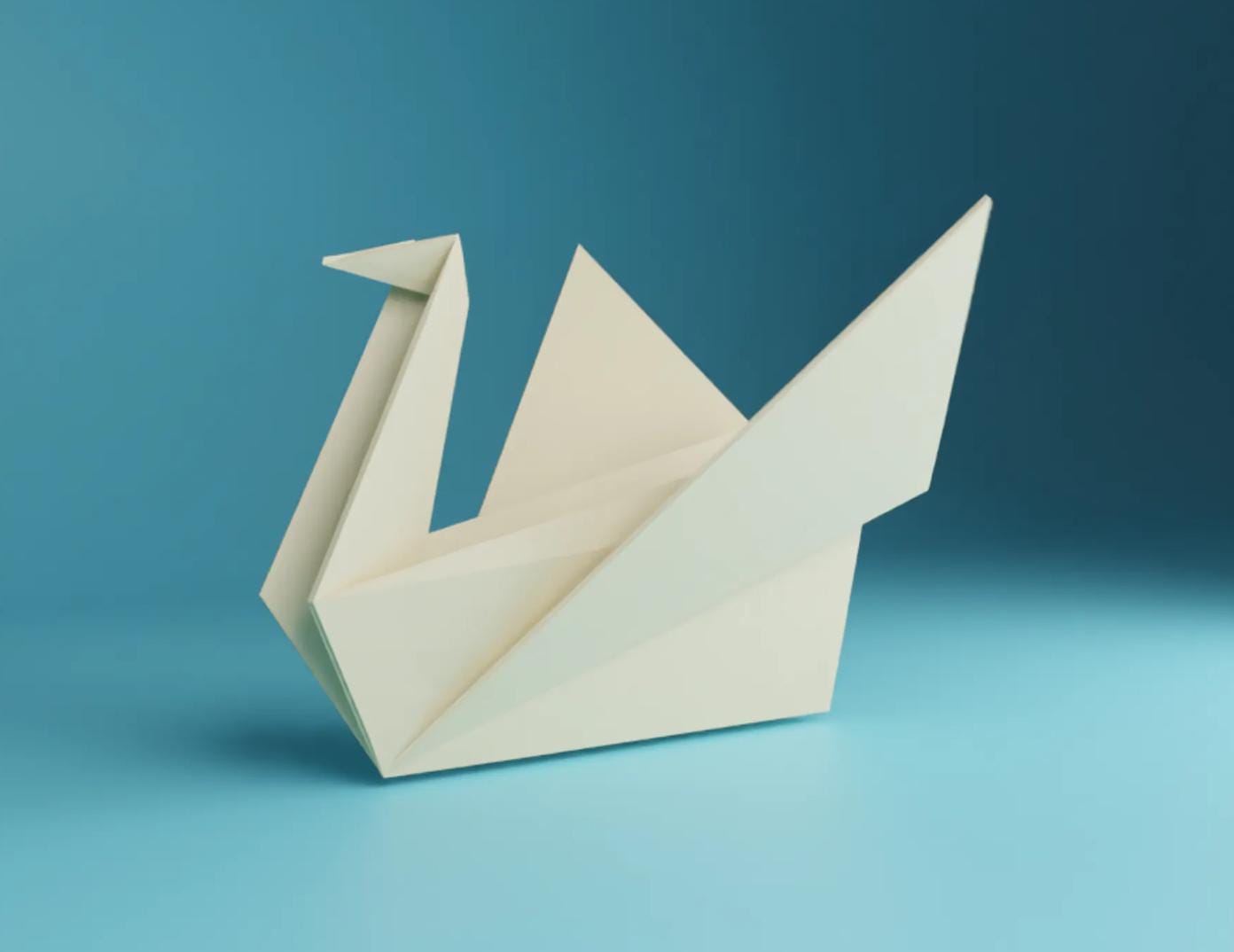 Origami Swan Decorative Object | Home Decor | Customizable | 50+ Colors | 3D Printed