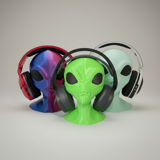 Alien Headphone Stand | Gaming Gear & Desk Decor | 3D Printed In Multiple Color Options
