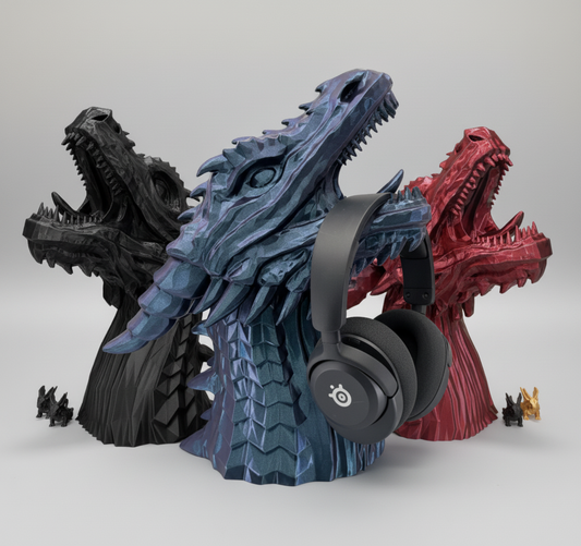 Mythic Dragon Headphone Stand | Gamer Headset Holder | 3D Printed In Multiple Color Options