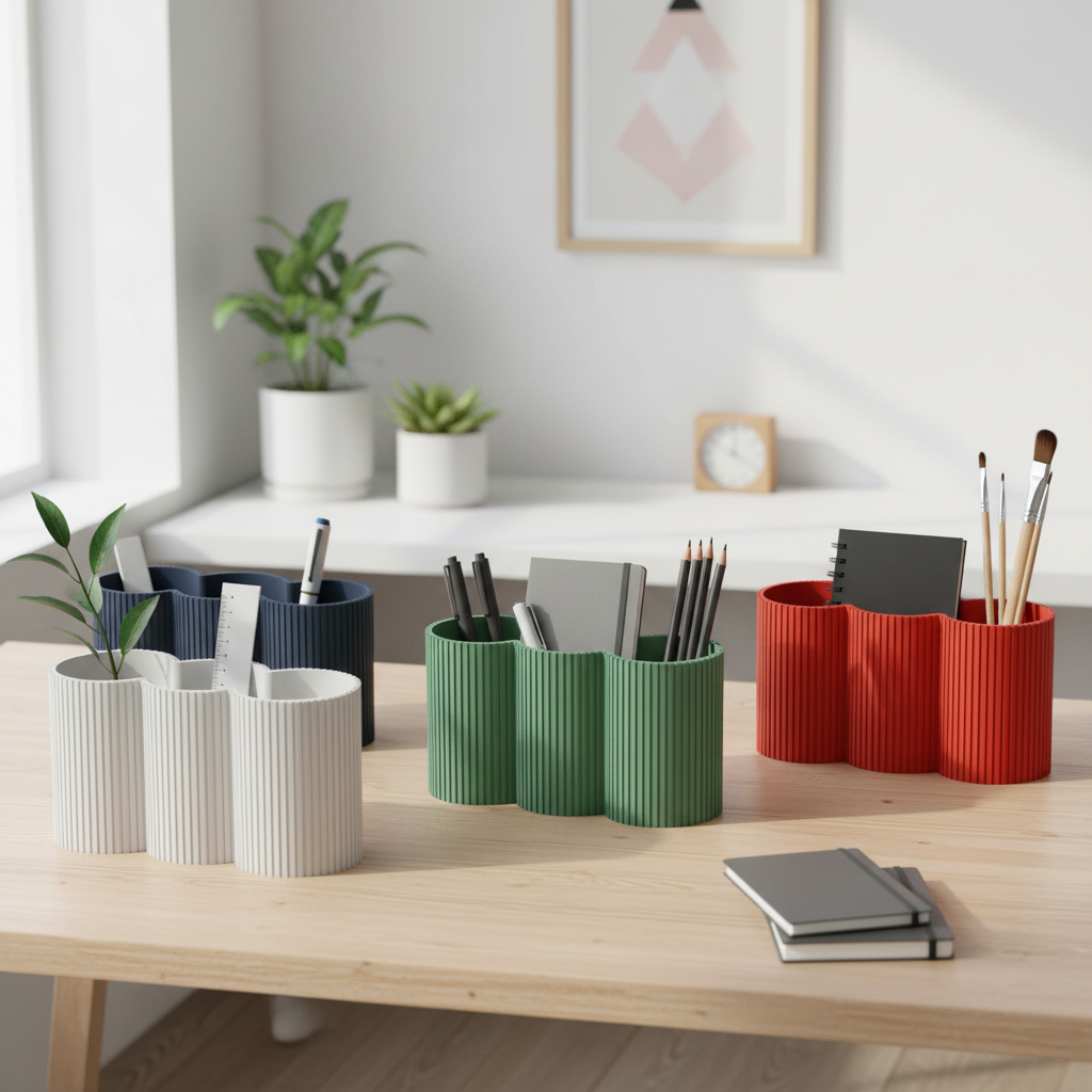 ✨ LOOP Pen Holder: Eco-Chic Desk Organizer - Many Colors! | 3D Printed In Multiple Color Options