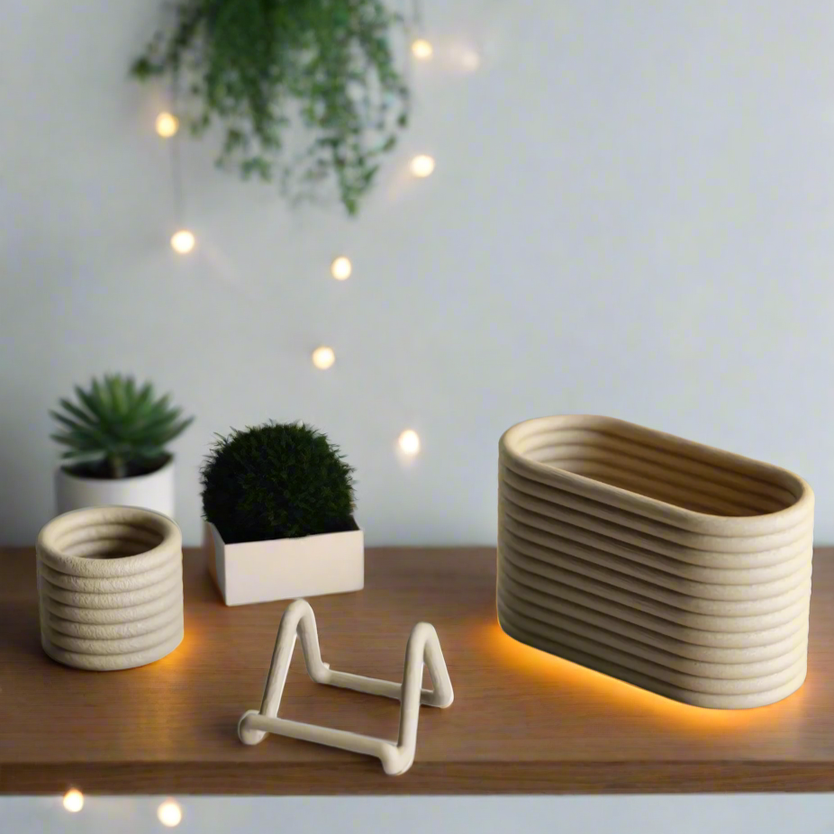 🗂️ Trio Desktop Organizer – Sleek Nesting Containers for Stylish Storage 3D Printed In Multiple Color Options✏️